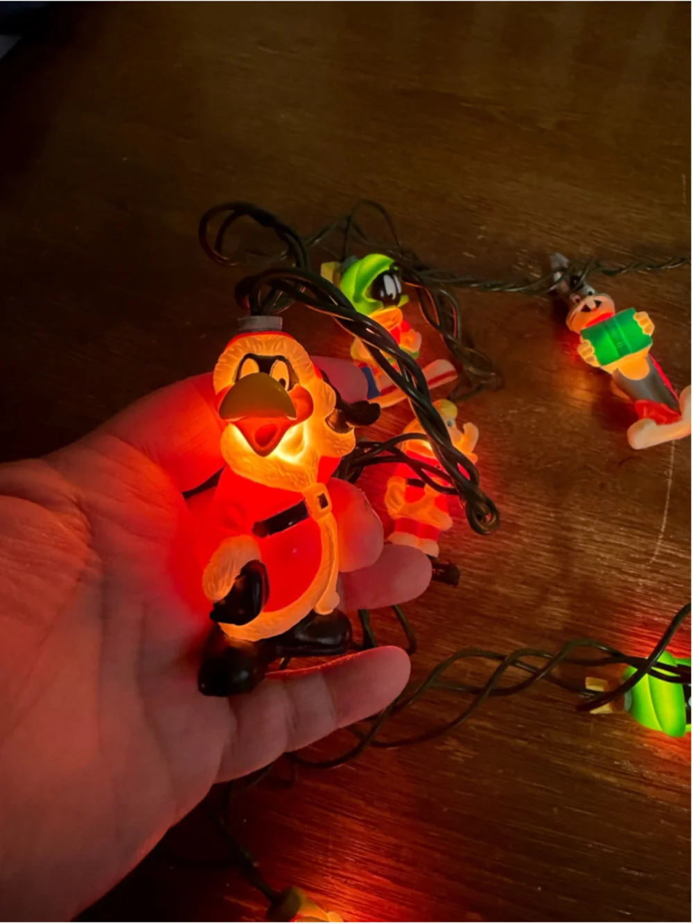 Vintage 1998 Looney Tunes Christmas Lights 10 Character 9 Ft String WORKS L878X